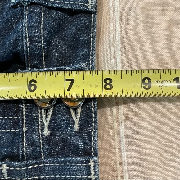 Vigoss The Disco Bootcut Mid Rise Rhinestone Studded Pocket Flap Jeans 27 - Picture 11 of 13